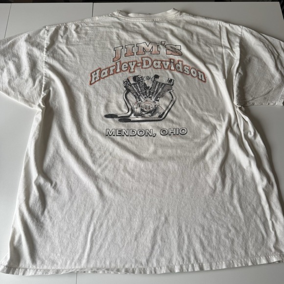 Harley-Davidson Brotherhood Motorcycles T Shirt 2X Vintage Distressed Y2K - Picture 6 of 8